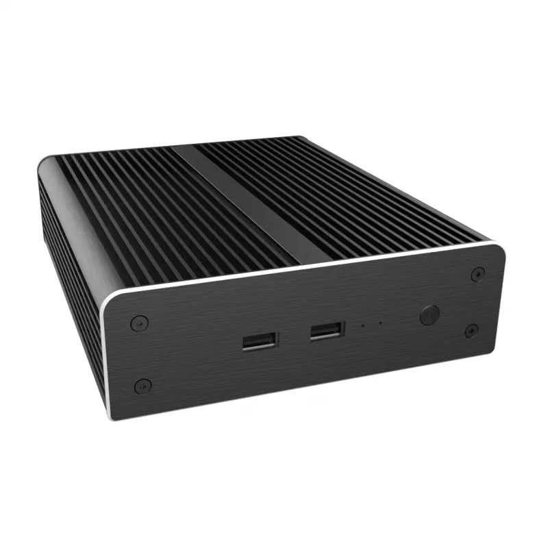 Akasa Newton NE case Mini-ITX - nero - alluminio - fanless - HDD/SSD 2,5