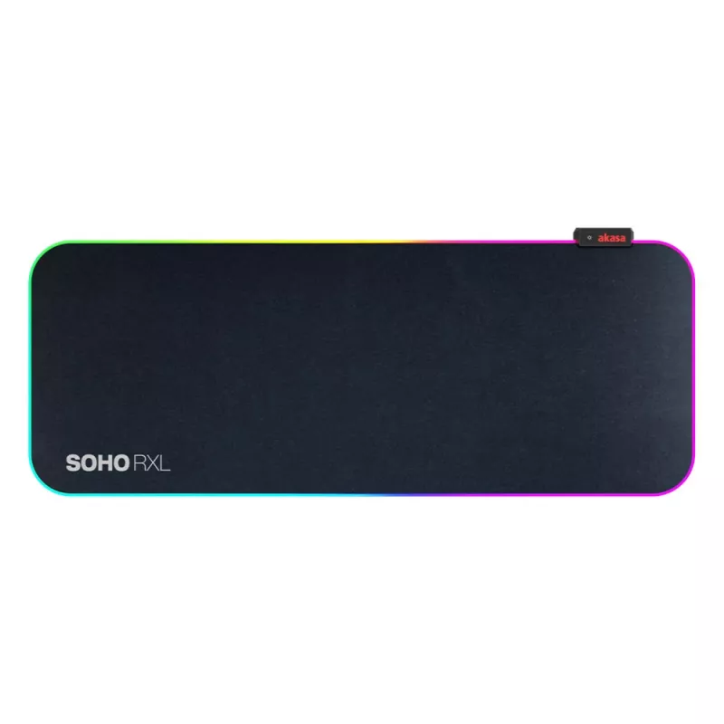 AKASA SOHO RXL tappetino mouse gaming RGB - 78x30 cm - spessore 4 mm - nero