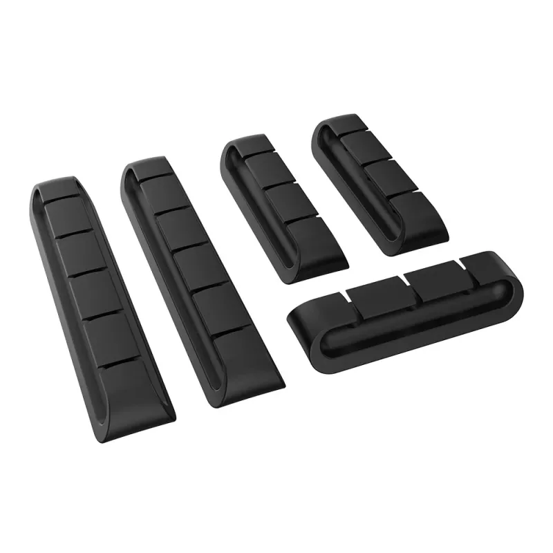Akasa Cable Cord Holder 3x3-port + 2x5-port nero