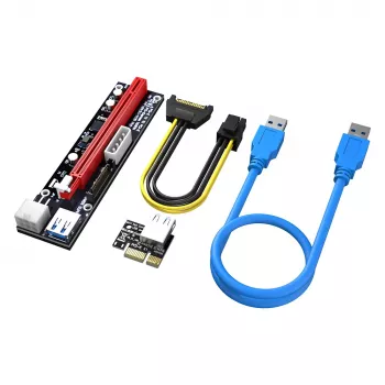 Akasa 6 set scheda adattatore PCIe Riser per GPU Mining X16 a X1