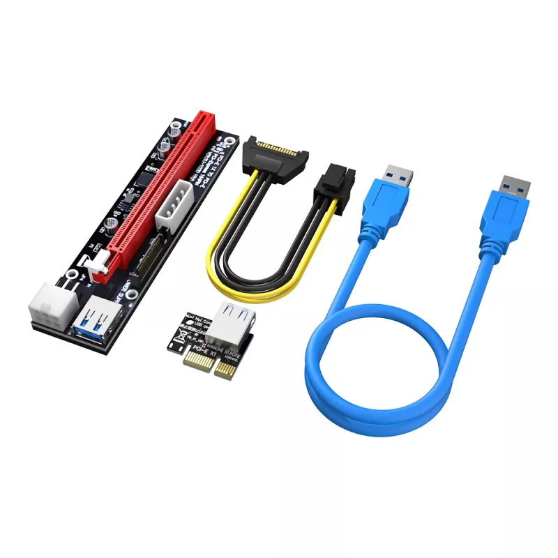 Akasa 6 set scheda adattatore PCIe Riser per GPU Mining X16 a X1
