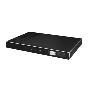 Akasa Galileo TU Plus case Thin Mini-ITX 1U fanless Intel LGA1700 - nero