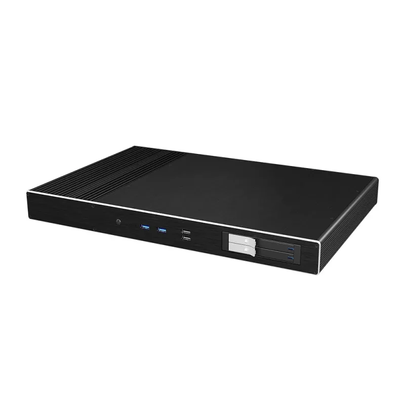 Akasa Galileo TU Plus case Thin Mini-ITX 1U fanless Intel LGA1700 - nero