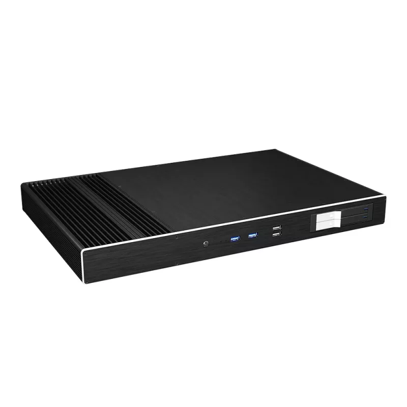 Akasa Galileo TU Plus case Thin Mini-ITX 1U fanless Intel LGA1700 - nero