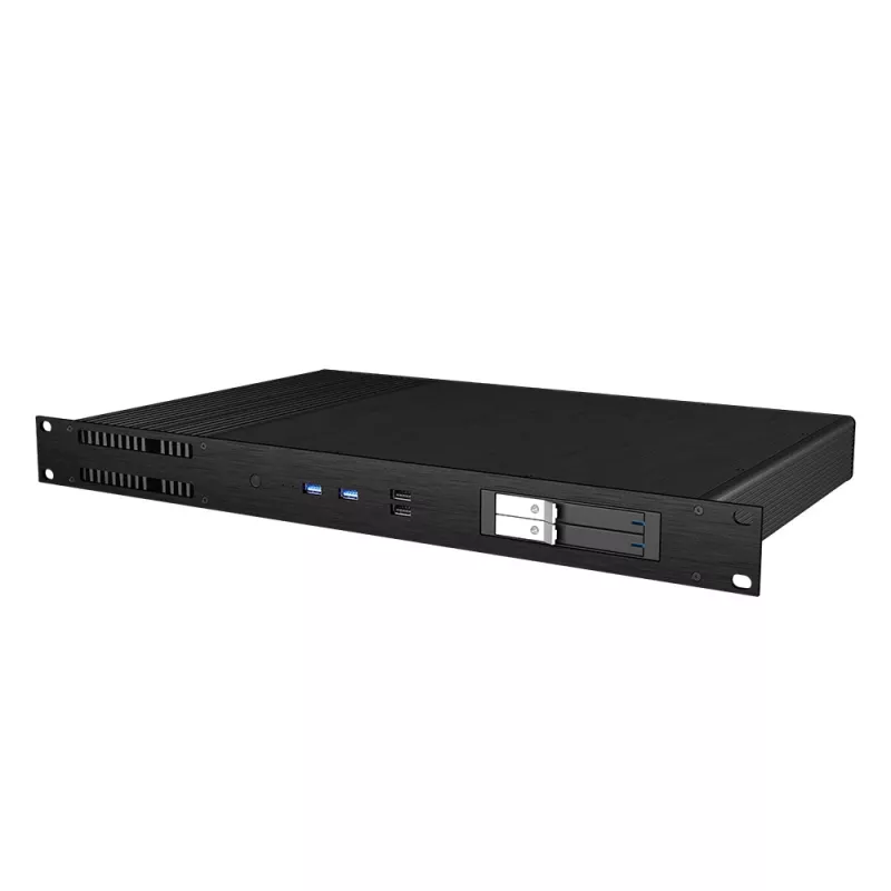 Akasa Galileo TU1 Plus case Thin Mini-ITX 1U fanless Intel LGA1700 - nero