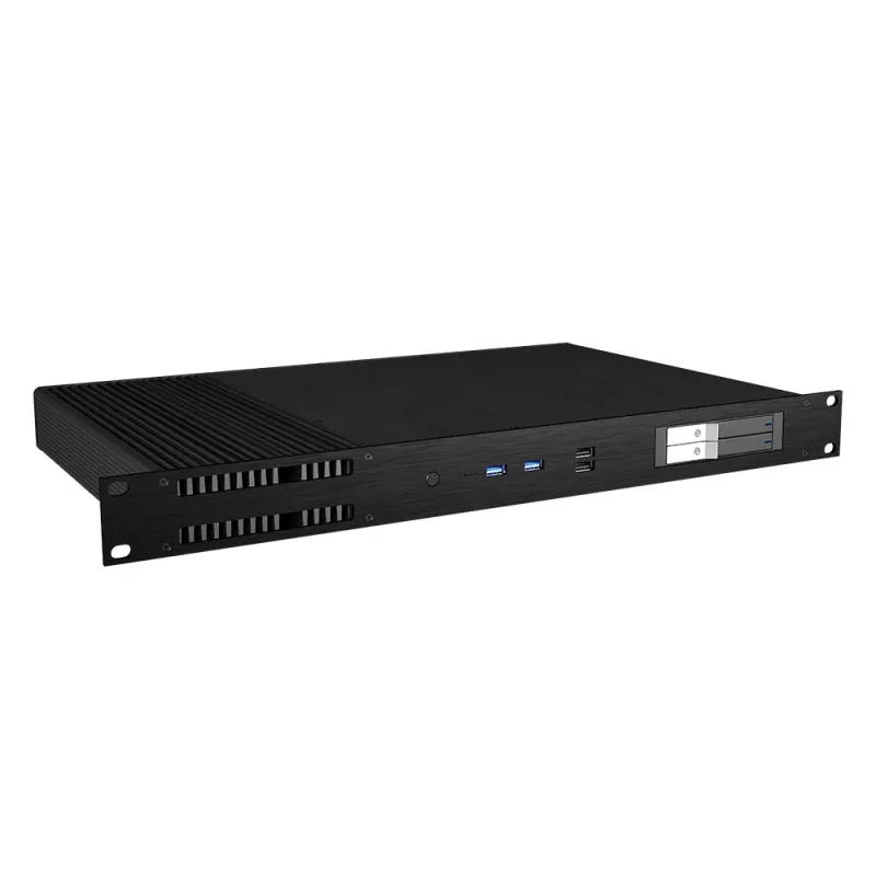 Akasa Galileo TU1 Plus case Thin Mini-ITX 1U fanless Intel LGA1700 - nero