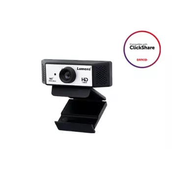 Lumens VC-B2U Webcam USB Full HD per videoconferenze, CMOS da 1/2,7 pollici 2,13 MP, 1920 x 1080 a 30 fps, campo visivo di 90°, due microfoni