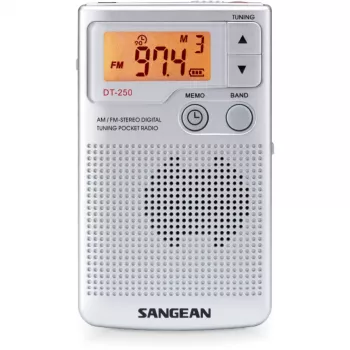 Sangean DT-250 (Pocket 250) Radio AM/FM portatile argento