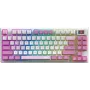 MSI Forge GK600 TKL RGB tastiera da gaming meccanica, layout AZERTY francese, bianco/lilla, switch Kailh Red