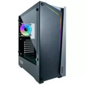 AZZA Apollo 430B-DF2 case gaming Mid Tower ATX, frontale in acciaio, nero, 1x Digital RGB, Retail