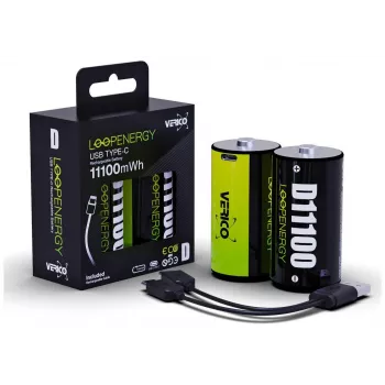Verico LoopEnergy Mono D 1,5V 11000mWh 7400mAh confezione da 2 - Mono (D) - 7400 mAh