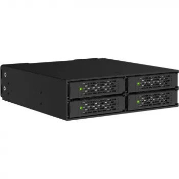 ICY DOCK ToughArmor MB699V5P-B V3 4-Bay 2,5 pollici NVMe U.2/U.3 SSD PCIe 5.0 mobile rack enclosure per alloggiamento 5,25 pollici (con connettore MCIO)