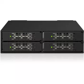 ICY DOCK ToughArmor MB699V5P-B V3 4-Bay 2,5 pollici NVMe U.2/U.3 SSD PCIe 5.0 mobile rack enclosure per alloggiamento 5,25 pollici (con connettore MCIO)