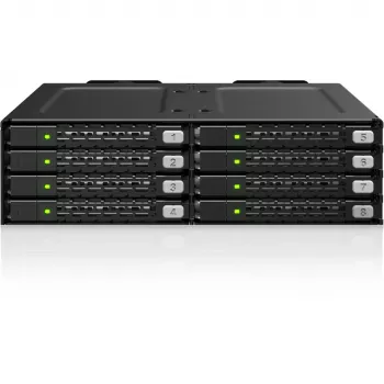 ICY DOCK ToughArmor MB998V4P-B 8-Bay U.2/U.3 NVMe SSD PCIe 4.0 mobile rack enclosure per alloggiamento 5.25 pollici (4 x SlimSAS 8i SFF-8654)
