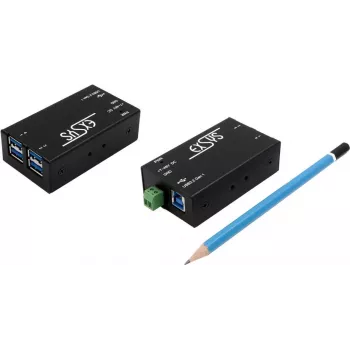 EXSYS EX-1181HMS hub USB 3.2 Gen 1 4 porte con protezione da sovratensione ESD 15 kV, montaggio su guida DIN/a parete