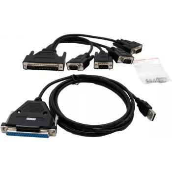 Exsys USB 2.0 a seriale 4S RS-232 con cavo a connettori multipli - digitale/dati