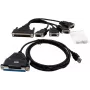 Exsys USB 2.0 a seriale 4S RS-232 con cavo a connettori multipli - digitale/dati