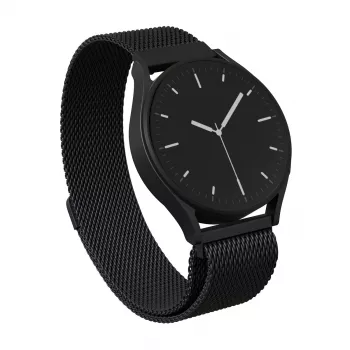 BURGA Metal Mesh Band universale per orologio 22 mm (nero)