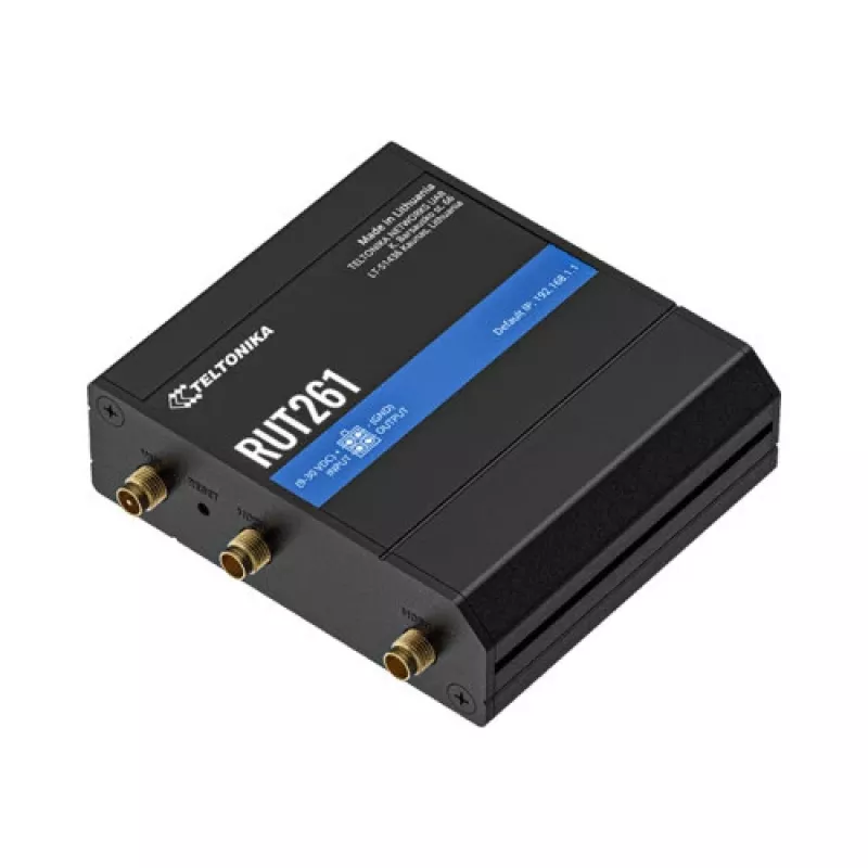 Teltonika router industriale RUT261 - 4G LTE Cat 6, Wi-Fi 4, Dual SIM, alimentatore EU