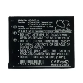 CAMERON SINO batteria CGA-S007 DMW-BCD10 per Panasonic / CS-BCD10