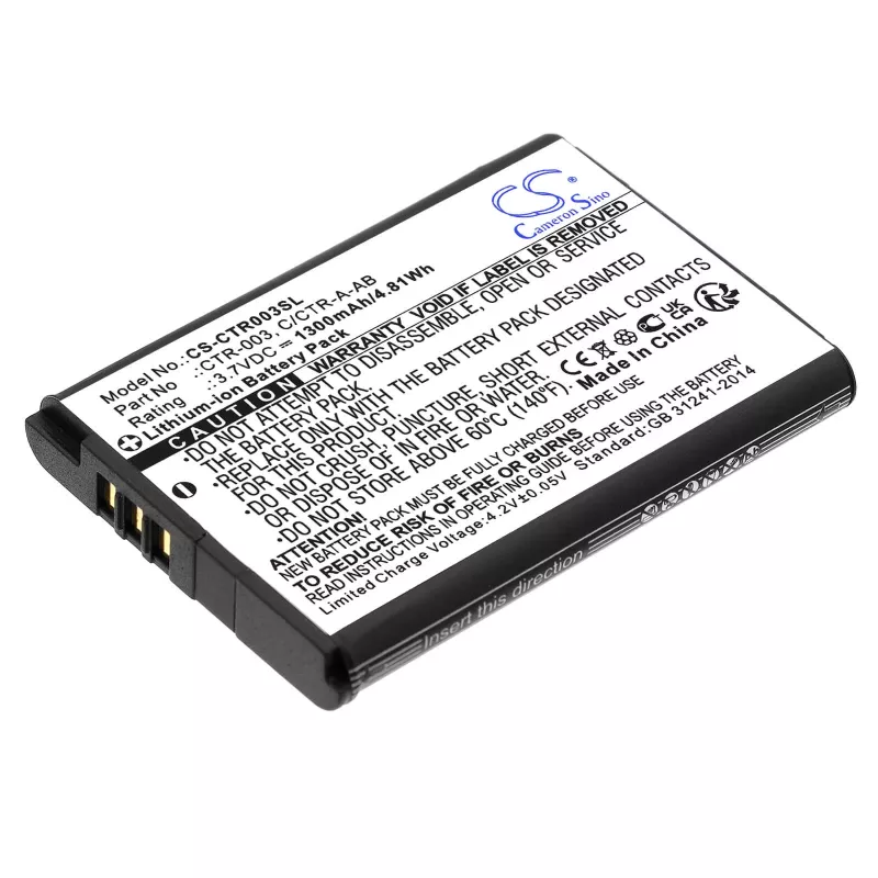 Cameron Sino Batteria CTR-003 per Nintendo 3DS, 2DS XL, Switch Pro Controller