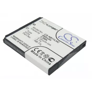Cameron Sino NB-11L / NB-11LH batteria ricaricabile di ricambio per Canon PowerShot ELPH, A, SX serie - 800mAh 3,7V Li-Ion (nero)