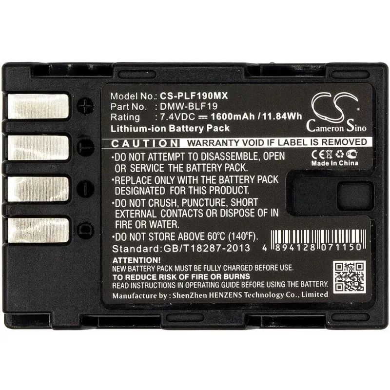 Cameron Sino CS-PLF190MX batteria per Panasonic DMW-BLF19 / DMW-BLF19E
