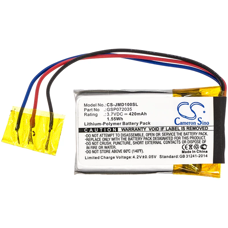 CAMERON SINO batteria tipo GSP072035 per JBL Go / Go FF / CS-JMD100SL