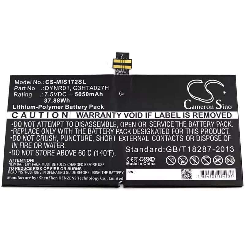 CAMERON SINO batteria tipo DYNR01 G3HTA027H per Microsoft Surface Pro 4 1724 / CS-MIS172SL