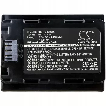CAMERON SINO NP-FZ100 / NP-FZ100 / BC-QZ1 batteria sostitutiva per Sony