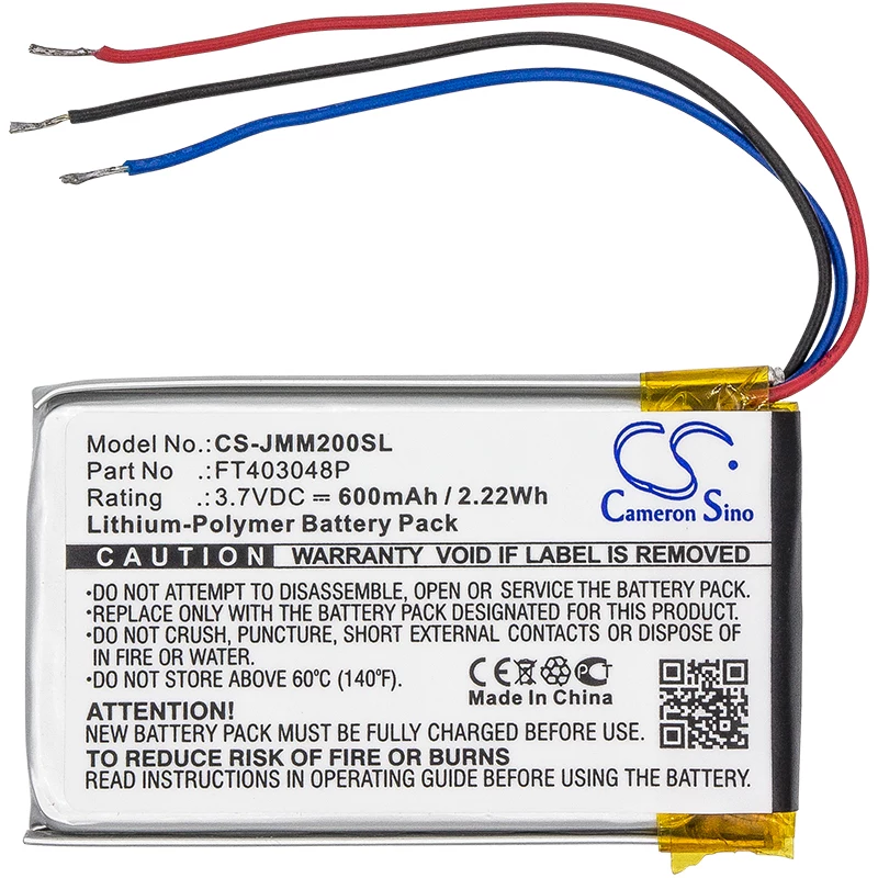 Cameron Sino batteria sostitutiva FT403048P per JBL Micro 2, Micro II, Clip, Clip+