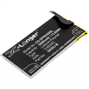 Batteria ricaricabile CAMERON SINO tipo G020J-B per Google Pixel 4 XL 4XL G020P 3600mAh / CS-GPW420SL