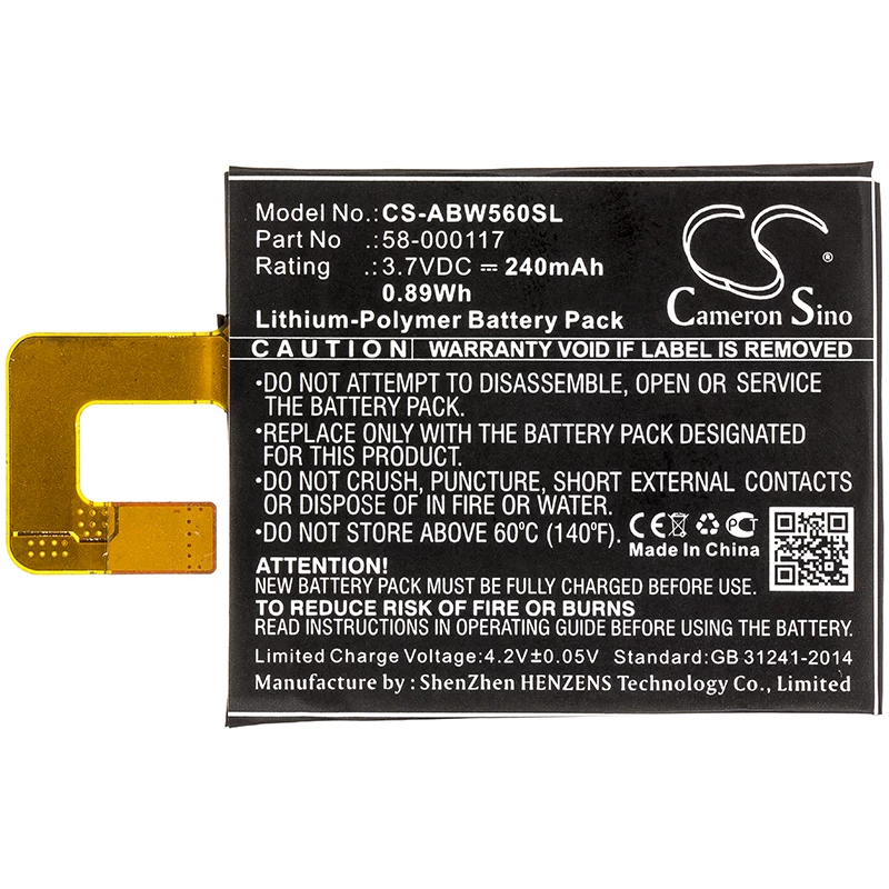 Batteria ricaricabile Cameron Sino tipo 58-000117 per Amazon Kindle Oasis KO1 1 2 3 / CS-ABW560SL