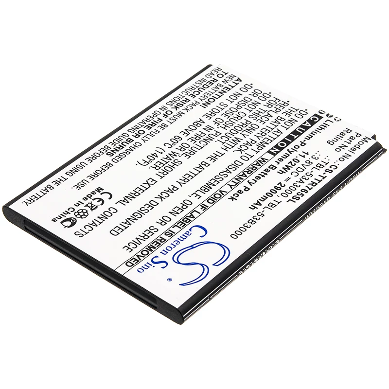 Batteria ricaricabile di ricambio Cameron Sino CS-TTR765SL per TP-Link M7650 (2900 mAh, Li-Po, nero)