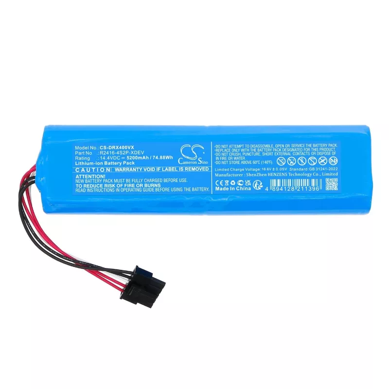 Batteria ricaricabile CAMERON SINO Type R2416-4s2p-xdev per Dreame X40 X40 Master Rlx73ce / Cs-drx400vx