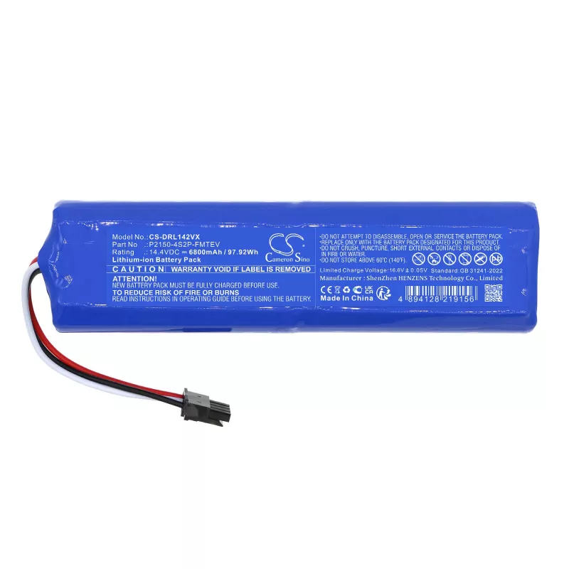 Batteria ricaricabile CAMERON SINO Type P2150-4s2p-fmtev per Dreame Mova S10 Plus RLS42SD / CS-DRL142VX