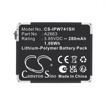 Batteria ricaricabile di ricambio CAMERON SINO Type A2663 per Apple Watch Series 7 41mm A2473/A2475/A2476 (Cs-ipw741sh)