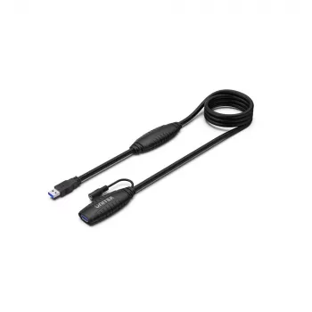 UNITEK cavo prolunga attivo USB 3.1 15m, amplificatore di segnale, nero