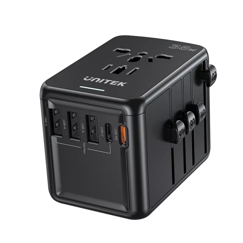 UNITEK Riad caricabatterie da viaggio EU/US/UK/AUS PD 35W