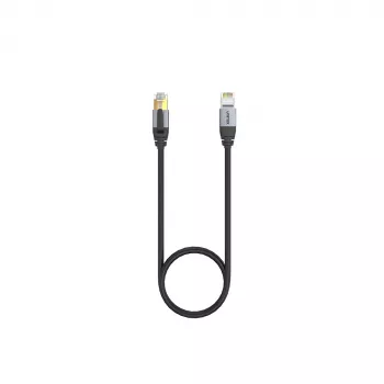 UNITEK cavo patch Ethernet Cat.8 S/FTP 10m RJ45 40Gbps 2000MHz placcato oro nero
