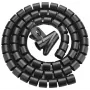 UNITEK organizzatore cavi a spirale, 10 metri, 22 mm di diametro, nero