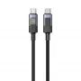 UNITEK cavo USB-C PD 60W 480Mbps con display 2m intrecciato nero