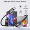 UNITEK cavo USB-C PD 60W 480Mbps con display 2m intrecciato nero