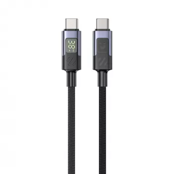 UNITEK Cavo USB-C a USB-C 60W PD 480Mbps con indicatore LED 3m intrecciato nero