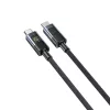 UNITEK Cavo USB-C a USB-C 60W PD 480Mbps con indicatore LED 3m intrecciato nero