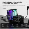 UNITEK Stazione di ricarica 10 porte USB-C e USB-A 240W