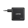 UNITEK Caricabatterie GaN con display 140W 3xUSB-C 1xUSB-A PD3.0 QC4.0 nero