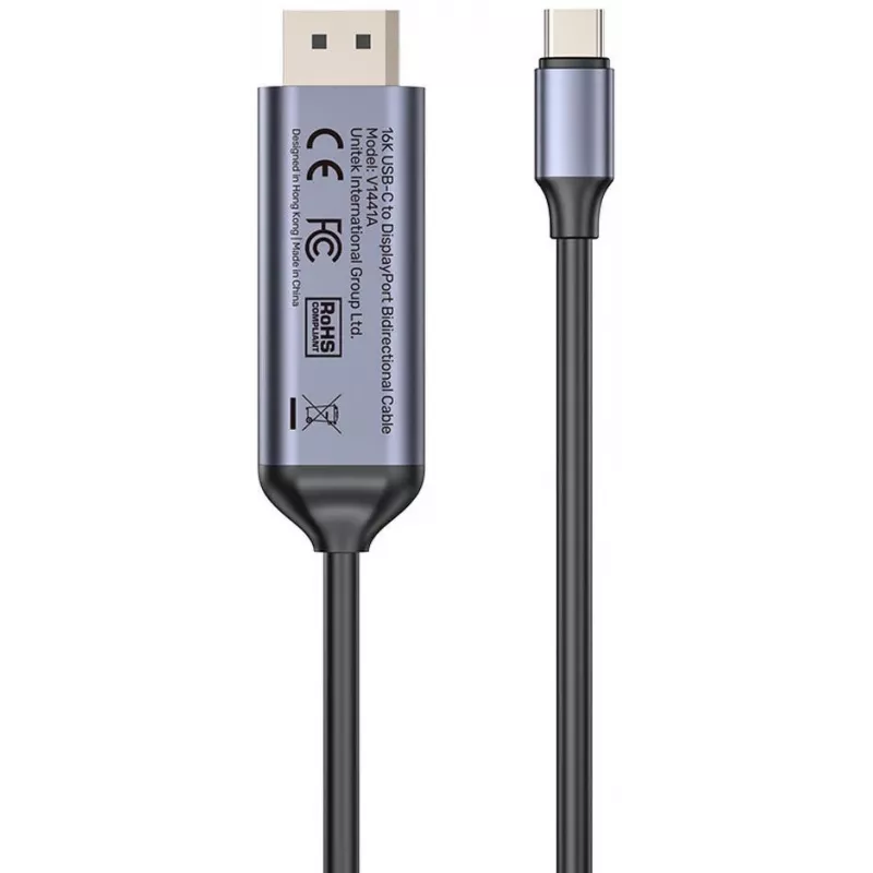 UNITEK Cavo USB-C a DisplayPort bidirezionale 16K 80Gbps HDR 1,8m