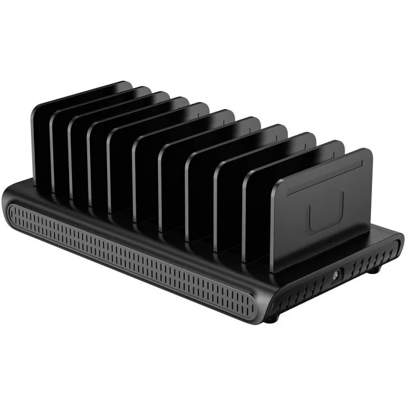 UNITEK Stazione di ricarica intelligente 10 porte USB-A/USB-C 120W PD 3.0 nero