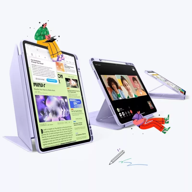 ESR Flip Hybrid Custodia per iPad Air 13 pollici (M2 2024) - viola